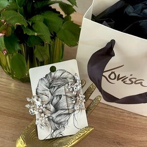 Hair Pins (Crystal/Gold) + Gift Bag